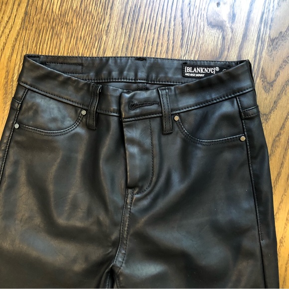 Blank NYC faux leather mid rise skinny pants. Size 24. - Picture 4 of 10